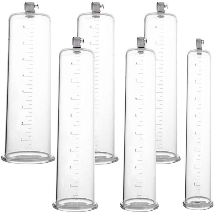 Вакуумний насос для пеніса: прозора трубка з шкалою, ручна модель для ерекції, допомога при імпотенції, збільшення та подовження пеніса. Аксесуар для чоловічих іграшок. (Д:23x7.6см)