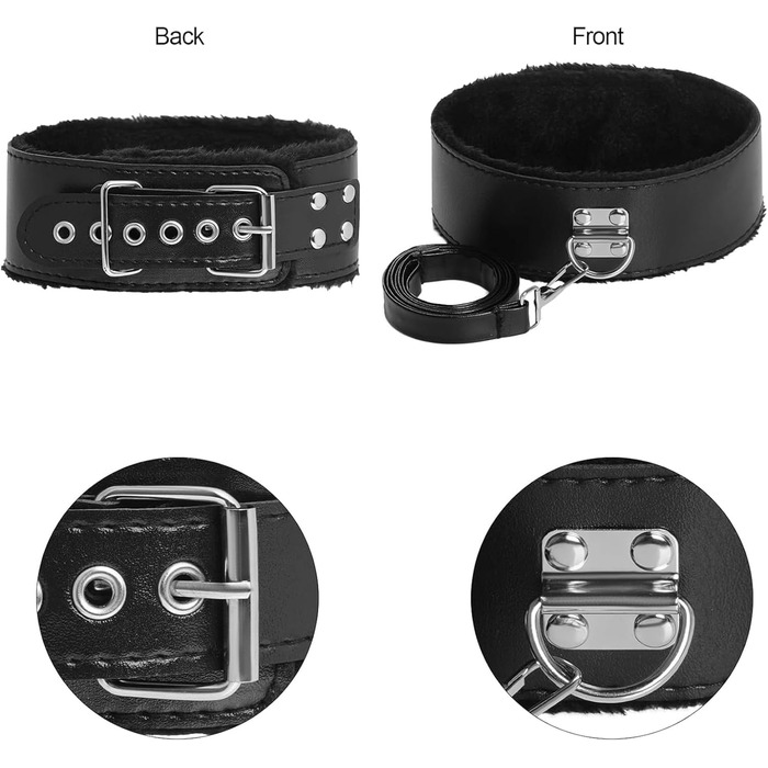 Набір для БДСМ-фетишу: мотузки, наручники, іграшки для дорослих, чорний колір