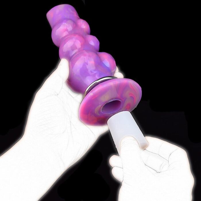 Інопланетний дилда з яйцем, що світиться, Lmgoc. Анальний плагін, мастурбатор G-Spot, для жінок та чоловіків. Світлодіодний, пневматичний, фентезі.