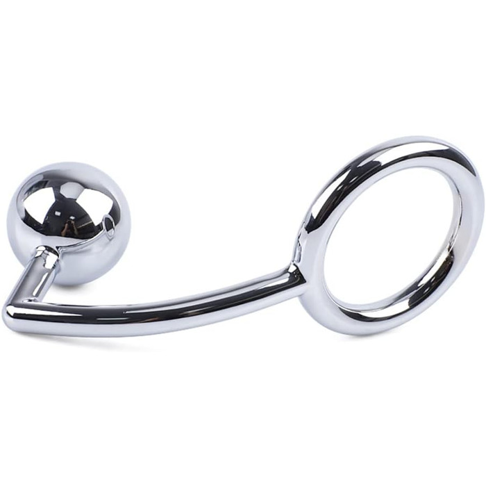 Анальний плагін Jixaxe з кільцем для пеніса, сталевий гачок, 45 мм, для чоловіків