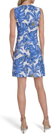 Сукня Tommy Hilfiger Scuba Crepe з кишенями, колір: слонова кістка/блакитний, розмір 40-42