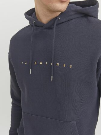 Чоловічий худі Jack & Jones JJESTAR Relaxed Fit, темно-синій, розмір XL