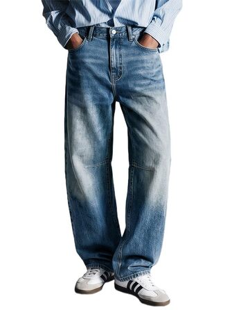 Чоловічі джинси Baggy JMIERR, широкі варені джинси в стилі streetwear, сині