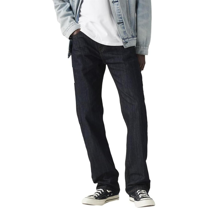 Чоловічі джинси Levi's 527 Slim Boot Cut, темно-сині (Dark Indigo Worn), розмір 32W / 30L