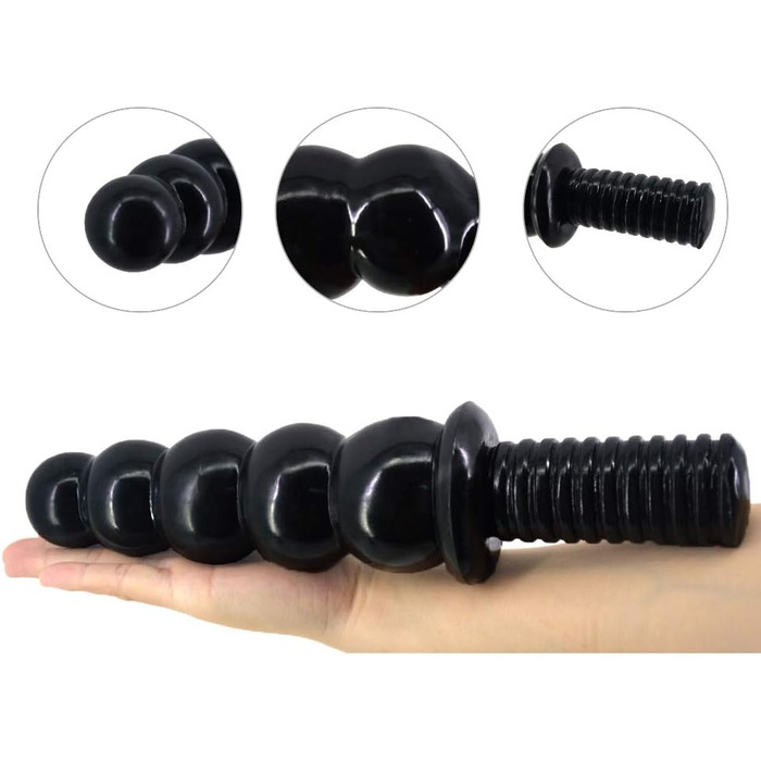 Анальний масажер Roluck Giant - гнучкий, з різьбою, для чоловіків та жінок, з ПВХ, для тренувань та простати