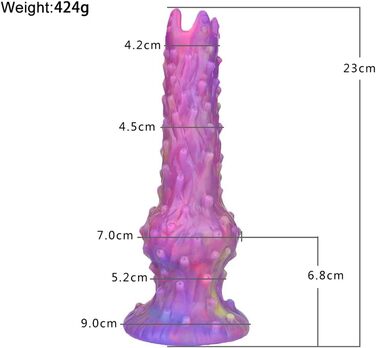 NAIXBTY Світлячковий Інопланетний Овопозитор Дільдо, Пневматичний Фентезі Інопланетний Дільдо з П'ятьма Світлячками, G-Spot Мастурбатор, Секс-Іграшка Екстремальна для Жінок та Чоловіків, Секс-Яйце, Анальний Плагін Дільдо