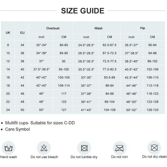 Купальник жіночий Badeanzug з високою талією, push-up, V-подібний виріз, рюші, моделює фігуру, великі розміри 42 NB