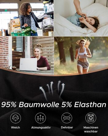 Сліпепи жіночі бавовняні INNERSY, комплект 6 шт, трусики-хіпстер, зручні, розмір M, темно-кольорові