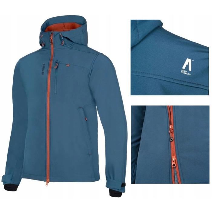 Чоловіча тактична куртка Softshell Alpinus ASO, синя, розмір M