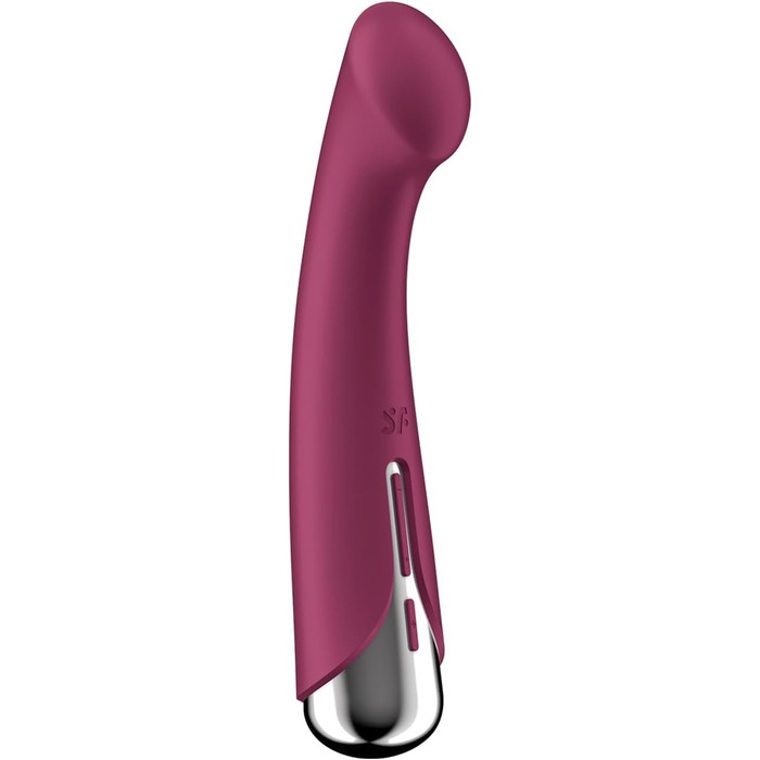 Вібратор для жіночих статевих органів Satisfyer Spinning G-Spot 1, 16,5 см, 12 вібрацій та 5 програм ротації, водонепроникний (IPX7), колір: Ягода