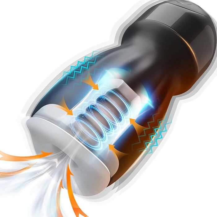 Електричний мастурбатор LZYLWC 3-в-1: 10 вібрацій та 10 режимів насосу для чоловіків. Тренажер для пеніса, секс-іграшка для соло