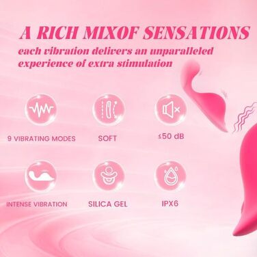 Вібратор для пар, жіночий вібратор з 9 режимів, сексуальна іграшка з вібрацією для клітора, сексуальна іграшка-метелик