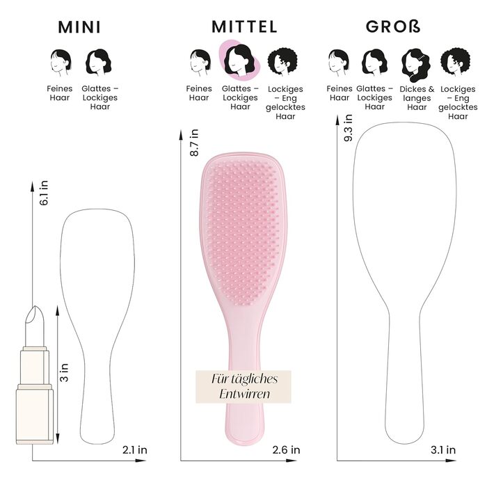 Щітка для волосся Tangle Teezer Ultimate Detangler для вологого та сухого волосся всіх типів, розплутуюча, Millennial Pink