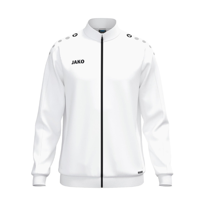 Спортивна куртка JAKO One унісекс із переробленого поліестеру з функцією Keep Dry для тренувань та відпочинку, біла, розмір XL