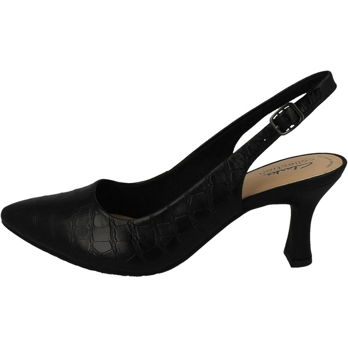 Жіночі туфлі Clarks Kataleyna Step чорного кольору з текстурою під крокодила, розмір 39.5 EU