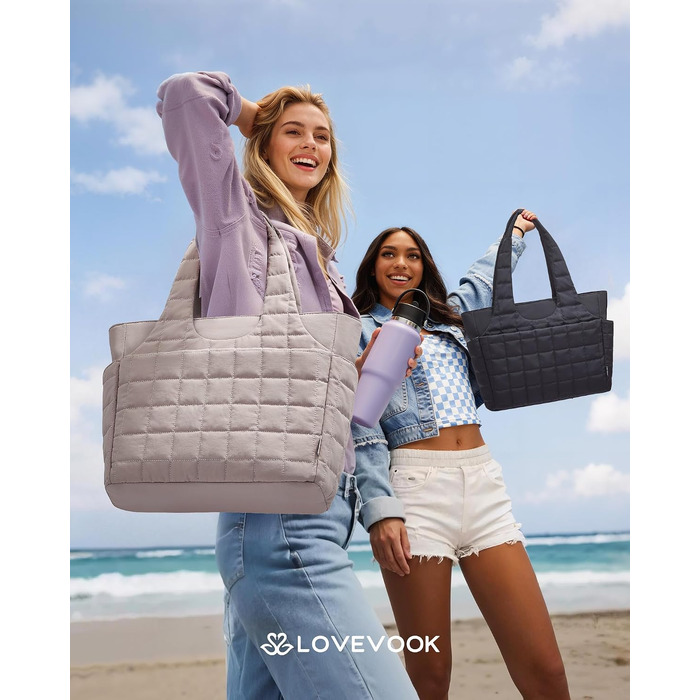 Жіноча сумка-шопер LOVEVOOK Puffer для ноутбука 15.6