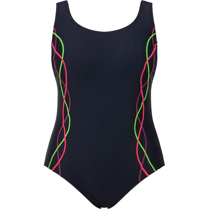 Купальник жіночий Ulla Popken великі розміри (Plus Size), модель 747874, колір Marine