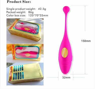 Силіконовий вібруючий яєчко-вібратор з дистанційним керуванням, з додатком, 9-рівнів вібрації, стимуляція G-точки та клітора, вібруючий анальний плагін, іграшка для дорослих для жінок та пар (червоний)