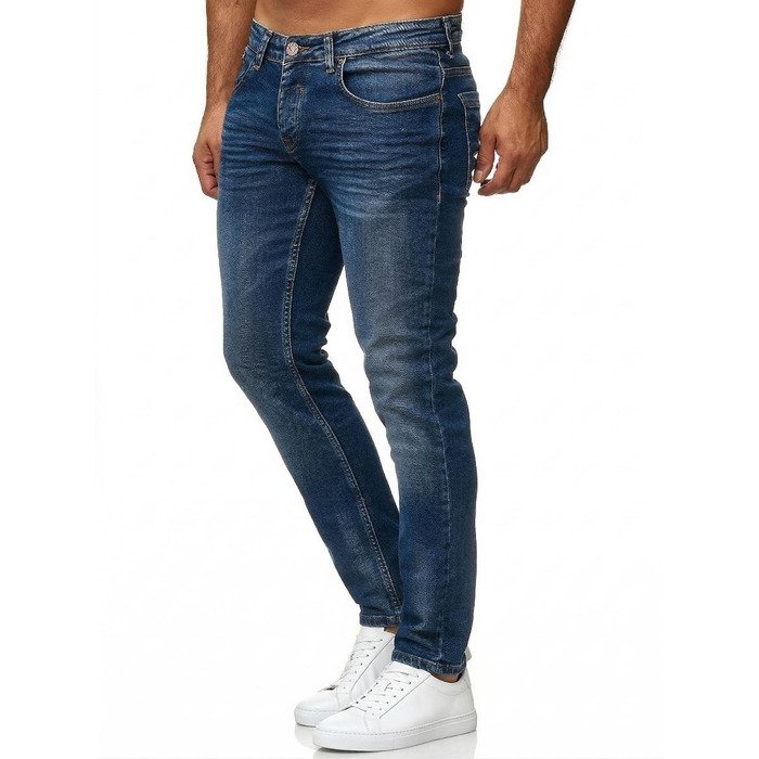 Чоловічі джинси Tazzio Slim Fit з ефектом Stretch, дизайнерські денімові штани синього кольору, модель 16533 (36W / 36L)