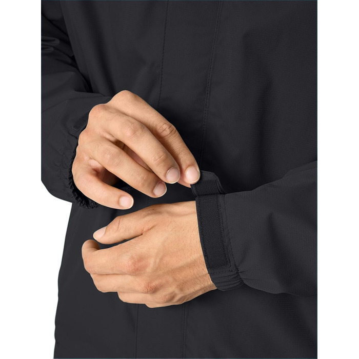 Чоловіча вітро- та водонепроникна куртка VAUDE Escape Light Jacket, дихаюча легка дощовик (4XL, black/deer brown)
