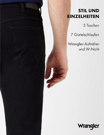 Чоловічі джинси Wrangler Regular Fit Regular - середня посадка, колір Black Rinse (синьо-чорний), W34 L30