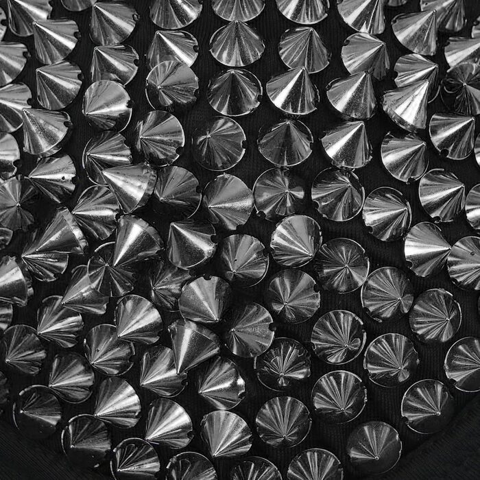 Спортивний топ Kimring Steampunk з шипами та заклепками для вечірок, клубів, рейвів, бюст 30B, сірий