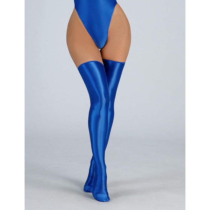 Чорні панчохи-сітки Overknees FEOYA, еластичні, глянцеві, для танців та вечірок