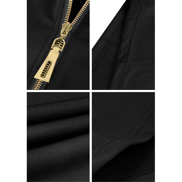 Жіноче обтисле міні-плаття OMZIN з глибоким вирізом та блискавкою, чорне