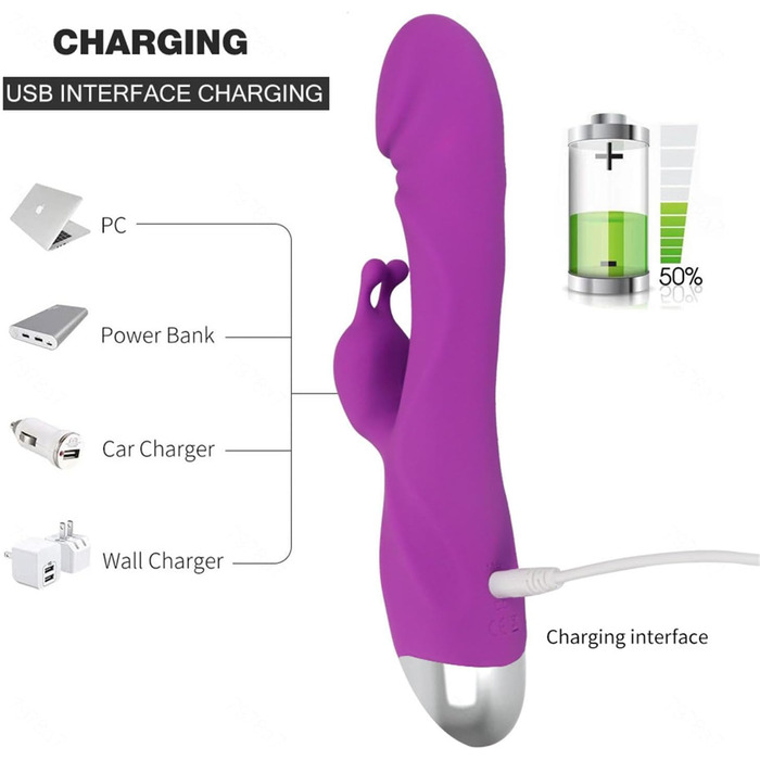 Вібратор для жінок: кліторальний та G-точковий, силіконовий кролик, 10 режимів вібрації, анальний дildo, реалістичний секс-іграшка, рожевий