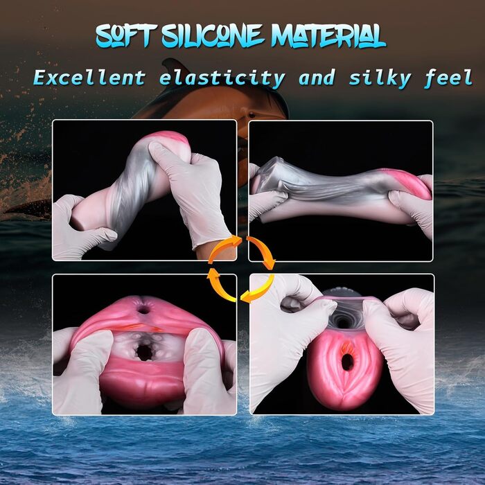 Силіконовий мастурбатор для чоловіків Qiyasex 2-в-1 з реалістичним дизайном тварин