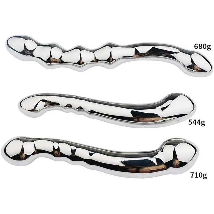 Анальний плаг з нержавіючої сталі GUYOS Doppelkopf для стимуляції G-точки та простати, 710г