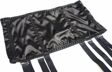 Жіночі стрічки для панчіх TVRtyle S5078S, 8 стрічок, чорний колір, з металевими пряжками