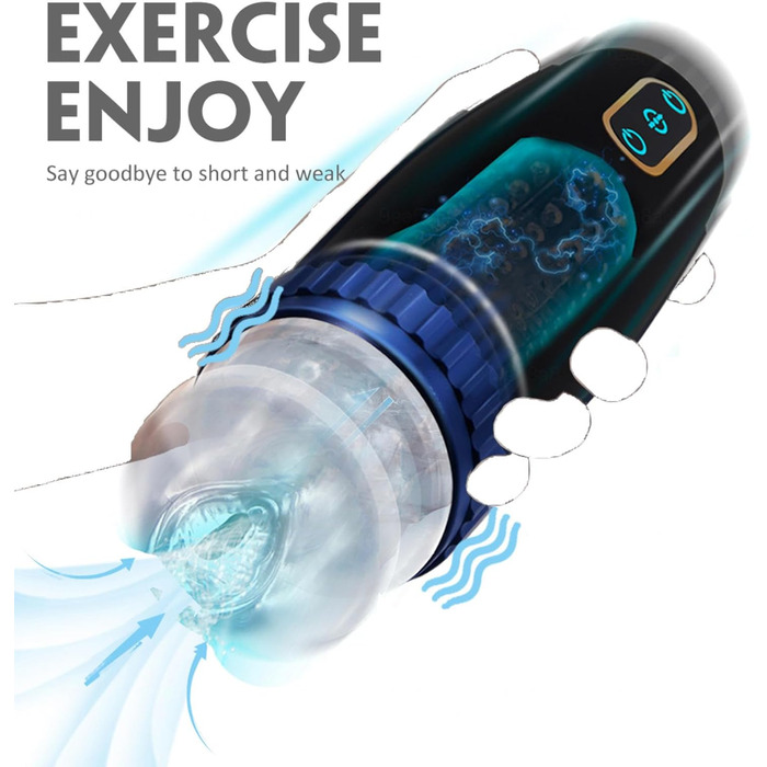 Автоматичний статевий масажер для чоловіків з режимами всмоктування - сексуальна іграшка для самостійних задоволень