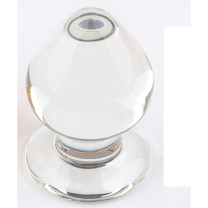 Анальний плаг Kugel з скла XXL з присоском, 7.5 см, кришталево чистий, для жінок та чоловіків