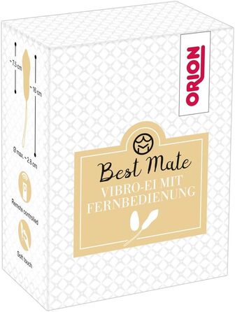 ORION Bullet-Ei - інтимний масажер для жінок та чоловіків, 7 режимів вібрації, з петлею та пультом керування, мідний дизайн, чорний колір