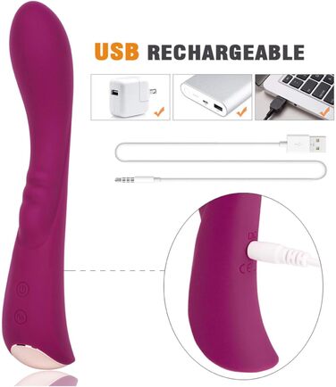 Вібратор Rabbit для стимуляції G-точки та клітора, 10 режимів, червоний