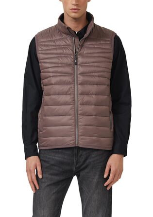 Чоловічий стібаний жилет s.Oliver 2173902, коричневий, розмір XL