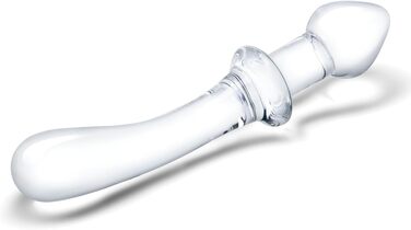 Дільдо з двох кінців, вигнутий, прозорий, 18 см