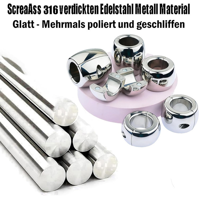 Сталеві кільця для яєчок (ходенринги) - сталеві, для чоловіків, 30/40/60 мм, з магнітом/гвинтом. Іграшки для дорослих