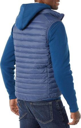 Чоловічий легкий водостійкий жилет-пуховик Amazon Essentials, що складається (XXL, Indigo)