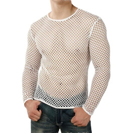 Чоловіча прозора футболка з сітки, сексуальний дизайн, для вечірок та клубів