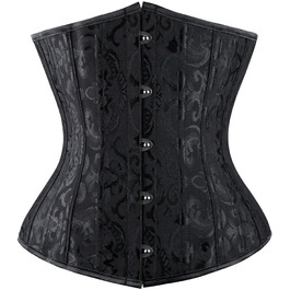 Корсет Everbellus для жінок, 24 сталеві ребра, для схуднення, корсаж, пояс, під грудьми, без кісточок, мідер, 3XL, чорний