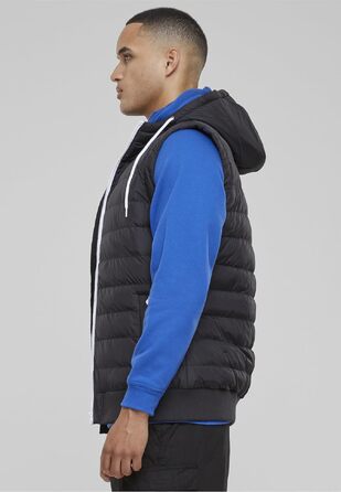 Чоловічий жилет з капюшоном Urban Classics Small Bubble чорного кольору, Streetwear Basics, розмір L