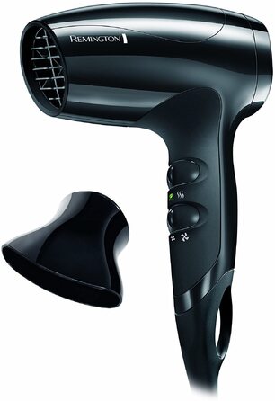 Компактний фен для волосся Remington Compact D5000, 1800 Вт, з насадкою-концентратором, 3 режимами температури та 2 рівнями обдуву, Eco-режим