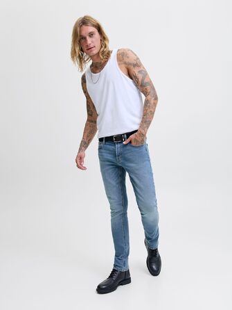 Чоловічі джинси Slim Fit JACK & JONES JJIGLENN JJORIGINAL SQ 030 NOOS, синій денім, 33W / 32L