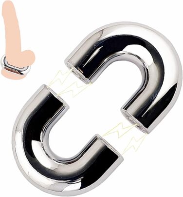 Сталевий магнітний кільце для пеніса, сталевий кок-рінг, кільце для яєчок, чоловічий металевий аксесуар для БДСМ, іграшка для сексуального рабства, розтягування, CBT, SM.