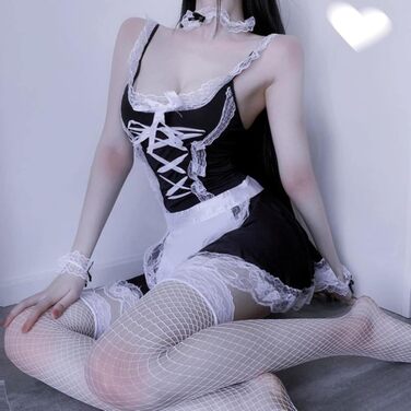 Костюм для рольових ігор: сукня покоївки/дівочки в стилі аніме Lolita, сексуальний костюм для косплею, вечірки, сцени, преміум-якість