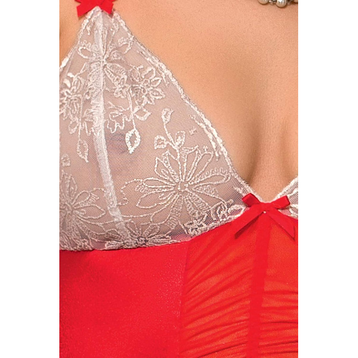 Selente Luxury Love: Комплект жіночої білизни з атласної маски для очей (вироблено в ЄС), L-XL, червоно-білий