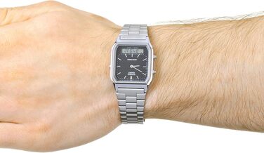 Наручний годинник Casio Collection Unisex Retro (Сріблястий/Чорний)