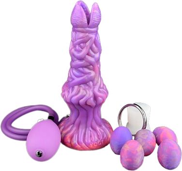 Світлодіодний інопланетний яйцеклад-дилда з п'ятьма світлодіодними яйцями, пневматичний фантазійний дилда для стимуляції G-точки, секс-іграшка для жінок та чоловіків, анальний плагін-дилда